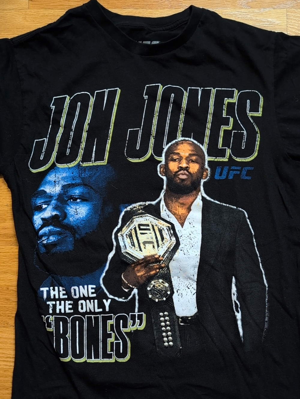 UFC Jon Jones Black Graphic Tee Adult Small